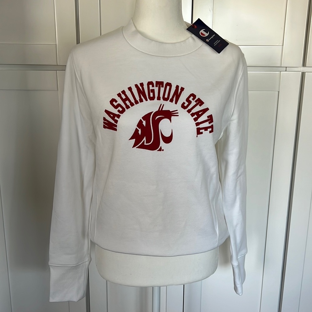 NWT - WSU Washington State  CHAMPION Crewneck Sweatshirt- SMALL GO COUGS!